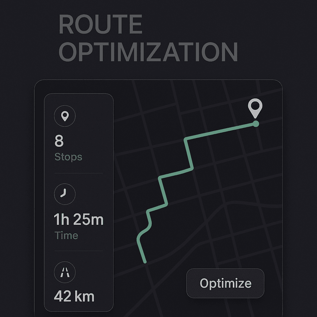 Route planning and optimisation flow